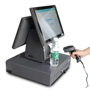 ABS ABS8000 Dark Gray 15 Inch Dual Screen SSD Capacitive Touch POS Machine Windows OS Bluetooth/Wi-Fi Intel Celeron J1900