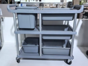 AF08183 4-Wheel Durable Trolley Cart For Cleaning Kitchen Supplies & Catering Equipment In Hotels & Restaurants