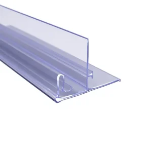 AK 02 Transparent PVC PET PC Eco Friendly Food Grade Plastic Shelf Price Tag Holder Data Strip Hanger Display Supermarket