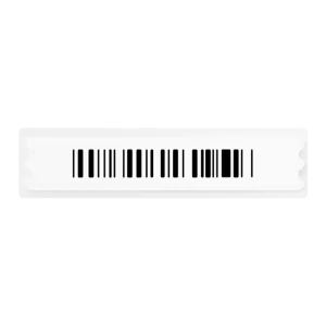 AM Soft Label Barcode Only 45x11x2mm White Deactivatable for Retail