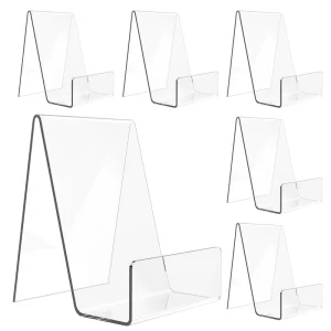 Acrylic Book Stand Custom Acrylic Book Shelf Holder Clear Tablet Holder With Ledge