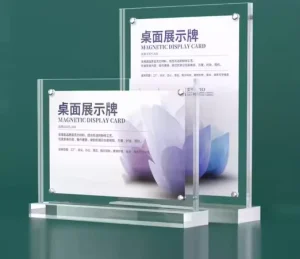 Acrylic Magnet Countertop Display Rack Magazine Certificate Frame Holder A5 A4 Size Custom Made