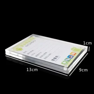 Acrylic Mobile Phone Retail Store Display Stand With Crystal Price Tag Label Holder for Desktop