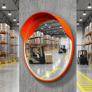 Acrylic PMMA 1200mm Convex Mirror with 5cm Rubber Edge for Room Wall or Traffic Safety Outdoor Use