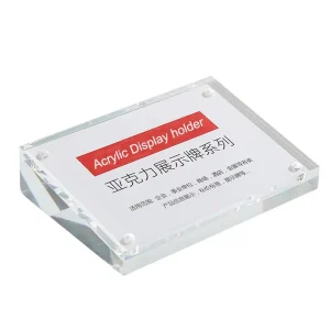 Acrylic Photo Frame Inclined Strong Magnetic Acrylic Price Tag Display Holder Acrylic Poster Frame Signage Card Stand