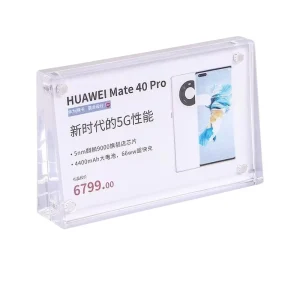 Acrylic Price Stand Display Strong Magnetic Table Sign Table Acrylic Transparent Price Tag