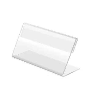Acrylic Price Tag Holder L Shape Mini Sign Display Holder Acrylic Stand Clear Acrylic Price Card Tag Label Holder Display Stand