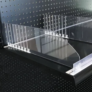 Acrylic Shelf Dividers Wire Retail Clear Pharmacy Plastic Acrylic Shelf Diviseur Separadores Warehouse Fridge Shelf Dividers