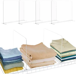 Acrylic Shelf Dividers for Closet Organization Clear Dividers for Wire Shelf Design