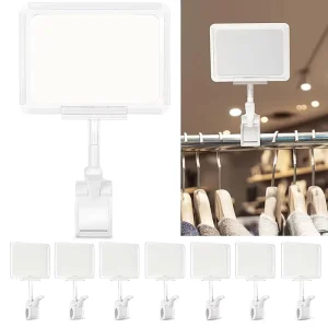Acrylic Sign Holder Clamp Double Head Display Clip Rotating Price Tag Display for Retail Store