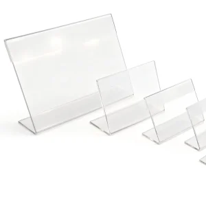 Acrylic Slant Sign Holder Price Tag Customized