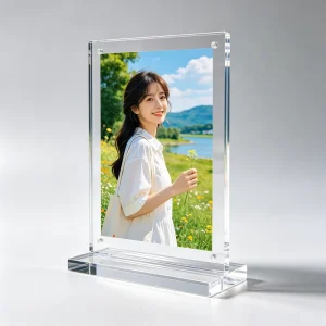 Acrylic Tabletop Signage Poster Standee High Definition UV Print Custom Acrylic Photo Stand with Magnetic Closure