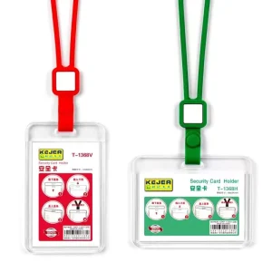 Acrylic Transparent ID Card Holder Badge Holder Crystal Bus Card Holder Plastic