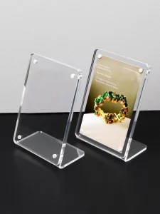 Acrylic Transparent Vertical Desktop Display Stand for Price Tags Menus Business Cards & Photo Frames China