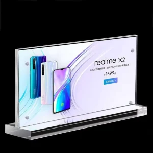 Acrylic UV T Coated Shape Pre Assembled Lightweight for Sign Holder Clear Double Sided Display Rack Magnetic Sign Holder