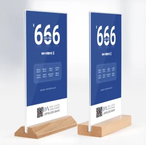 Acrylic and Wood Label Sign Holder