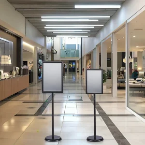 Adjustable A3 A4 Guide Signage Advertising Billboard Modern Foldable Customized Metal Easy Assembly Garment Display Stand Sign