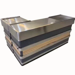 Adjustable Durable Steel Supermarket Checkout Counter