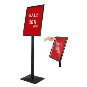 Adjustable Foldable Heavy Duty Pedestal Sign Holder 8.5 X 11 Acrylic Photo Frame Stand Decorative Floor Stand for Sign Poster