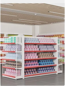 Adjustable Heavy Duty Back Panel Gondola Shelves for Grocery Supermarket Convenience Store