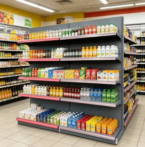 Adjustable Heavy Duty Metal Supermarket Shelves for Grocery Store Storage System