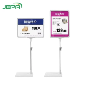 Adjustable Height Table A4 Poster Stand Heavy Duty Display Holder Price Tag Sign Holder for Retail Shop Signage
