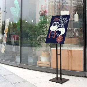 Adjustable KT Board Poster Stand Heavy Duty Floor Display Rack with Clips Versatile Telescopic Sign Holder for Retail