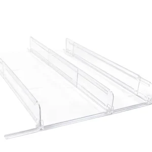 Adjustable Length Clear Shelf Divider for Retail Supermarket Shelves