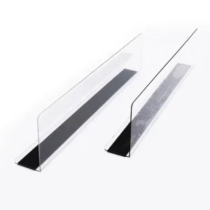 Adjustable Magnetic Acrylic T L Shaped Plastic Shelf Dividers for Metal Shelf