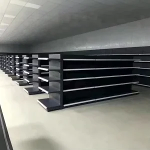 Adjustable Metal White Color Supermarket Shelf Gondola Shelves Retail Display Rack For Grocery Convenience Store
