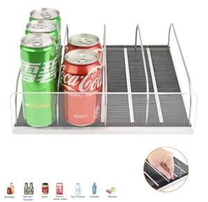 Adjustable Metallic Heavy Duty Supermarket Rack Single Sided Pusher Glide Gravity Systems Flex Roller Shelf Divider