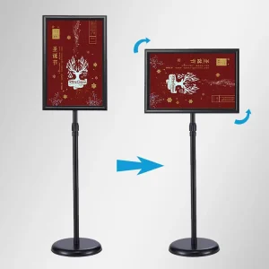 Adjustable Poster Stand Menu Display Stand T Base Tabletop A4 Metal Sign Holder