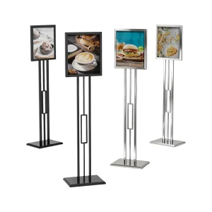 Advertising Display Stands Showcase Products at Trade Fairs While Those in Retail Stores and on Menus Promote Sales