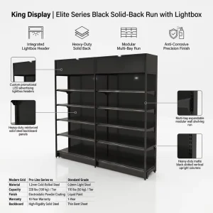 All Business Formats Cold rolled Steel Double sided Wire Shelving Supermarkets Adjustable Shelves Waterproof