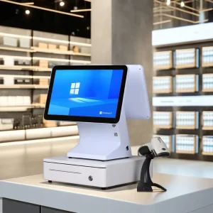 All in One Point of Sale POS System 15.6″ Touch Screen Cash Register Multi System for Cafes Hair Salons
