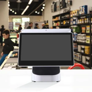 All in One Point of Sale with 15.6” Dual Touch Screen POS with 58mm Thermal Printer for Receipts Powerful Configuration Wi fi
