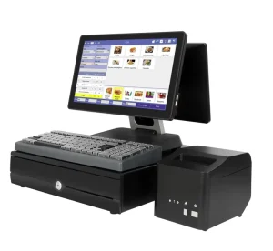 All in One Restaurant POS Terminal Real Working Cash Register Machine with Keyboard Printer Collaboration