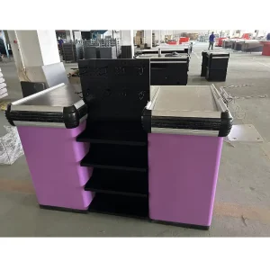 Aluminium Alloy Cash Counter Supermarket Checkout Counter and Cash Desk Retail Store