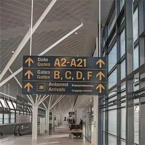 Aluminum Acrylic Ceiling Hanging Wayfinding Signage for Buildings Guiding Directional Sign for Airports Parking for Outdoor