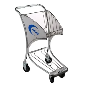 Aluminum Alloy 6064 Four-wheel Airport Shopping Trolley with Basket