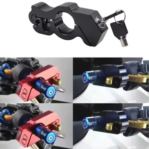 Aluminum Alloy Anti Theft Brake Handlebar Lock Pull Rod 30mm for ATV Dirt Street Bikes Motorcycles (Universal Right)