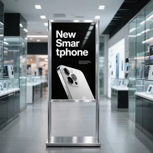 Aluminum Balanced Adjustable Tripod Floor Standing Banner Brochure Holder Display Poster Store Advertising Sign Holder