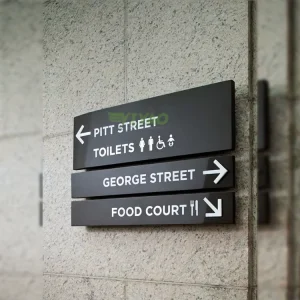 Aluminum Building Directory Wayfinding Signs in Public