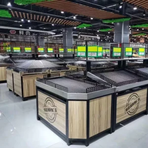 Aluminum Eco-Friendly Waterproof Portable Fruit Vegetable Produce Display Rack Table for Tradeshow Exterior Promotion