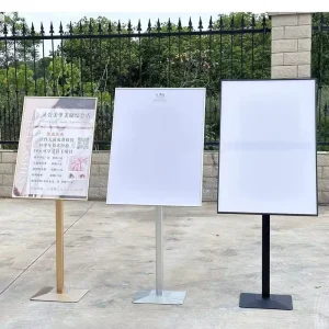 Aluminum Floor Standing Sign Holder Menu Sign Stand A Frame Poster Stand Acrylic Panel