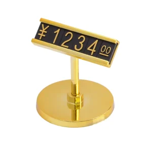 Aluminum Gold Price Stand Holder Aluminum Alloy Price Supermarket Boutique Price Metal Tag