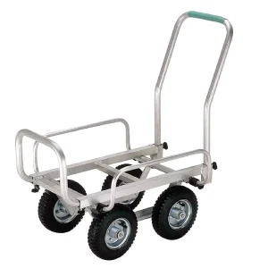 Aluminum Tool Cart Aluminum Convertible Trolley Flatbed Carrier Trolley Folding Sack Hand Trucks