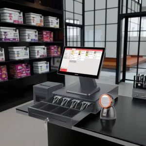 Aluminum True Flat Multi-point Touch Panel Point of Sale Desktop Cash Register Pos Machine for Retail