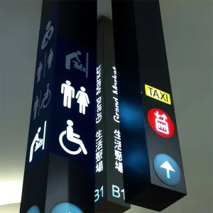 Aluminum Way Finding Signage Outdoor Directory Wayfinding Sign
