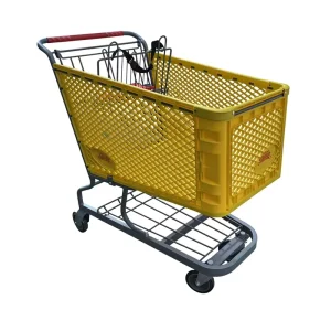 American Style 180L Plastic Shopping Cart Supermarket Plastic Grocery Cart